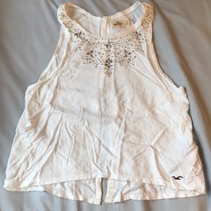 Hollister Top with Beaded Neck Line